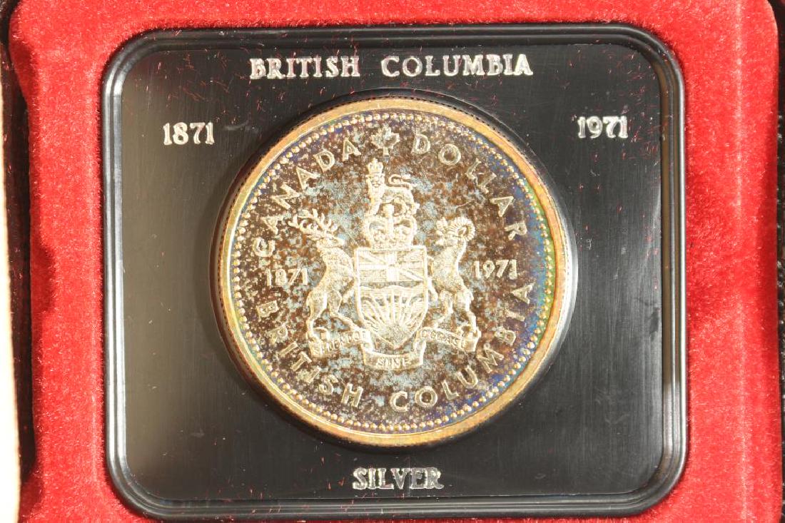1971 CANADA BRITISH COLUMBIA SILVER DOLLAR TONED (1 of 3)