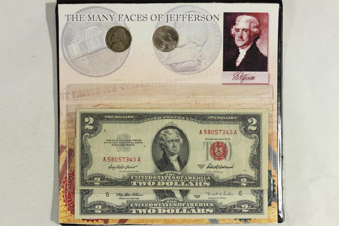THE MANY FACES OF JEFFERSON SET 1953-A $2 RED SEAL (1 of 4)