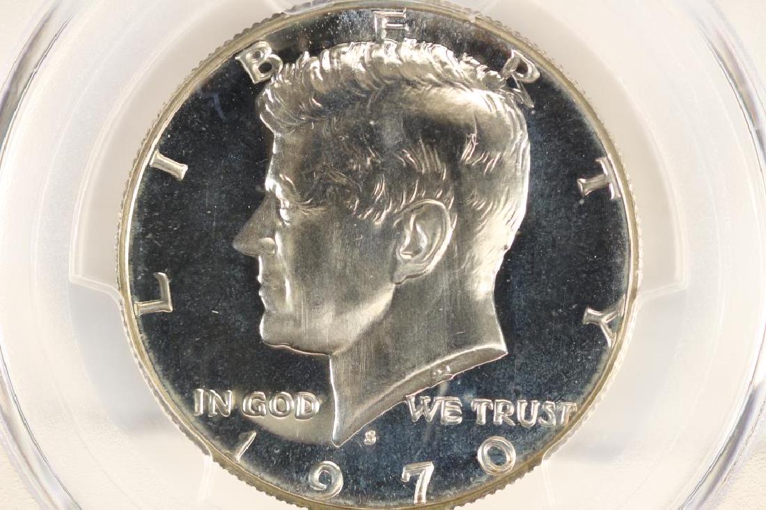 1970-S 40% SILVER JOHN F. KENNEDY HALF PCGS PR68: You must call us at 1-763-862-8302 or email us at bidalotauction@aol.com with your credit card number directly. Thanks.