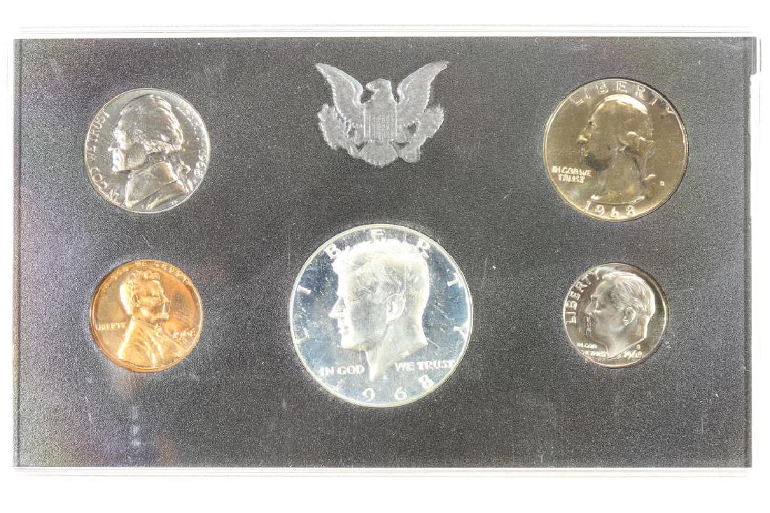 1968 US PROOF SET NO BOX, 40% SILVER JFK HALF (1 of 2)