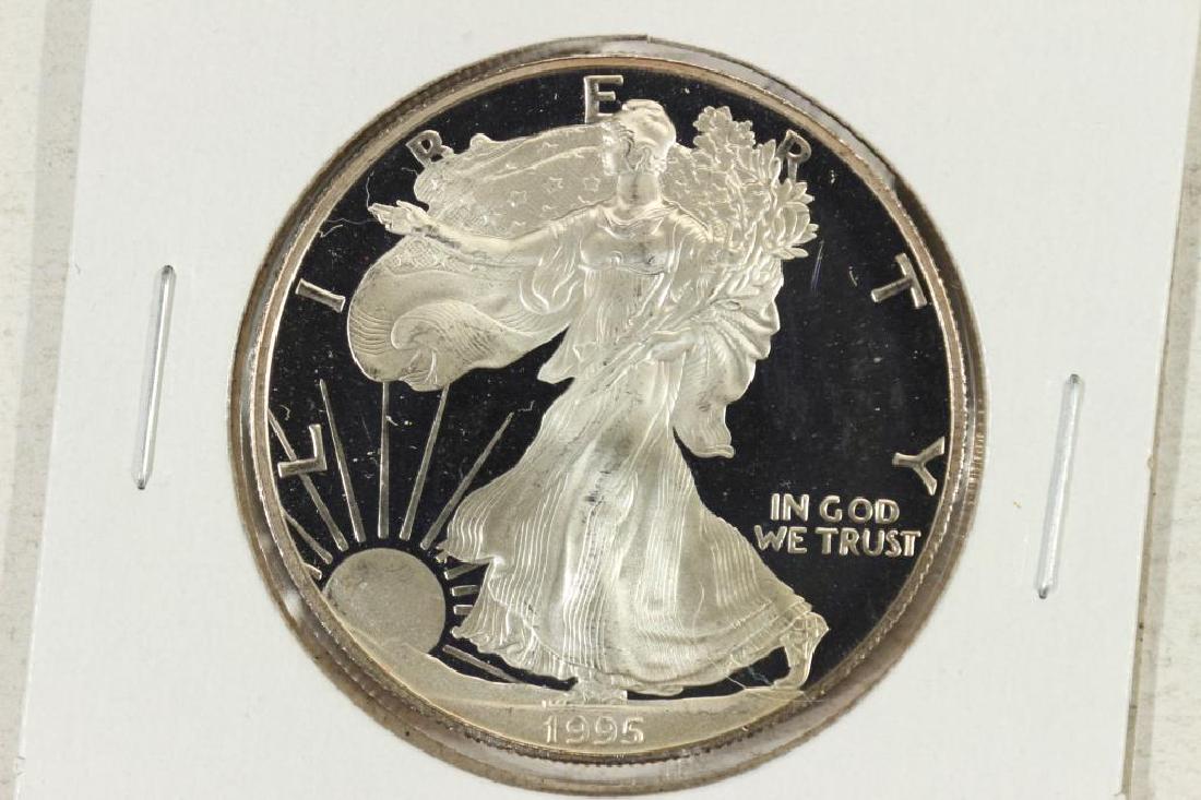 1995 PROOF AMERICAN SILVER EAGLE (1 of 2)