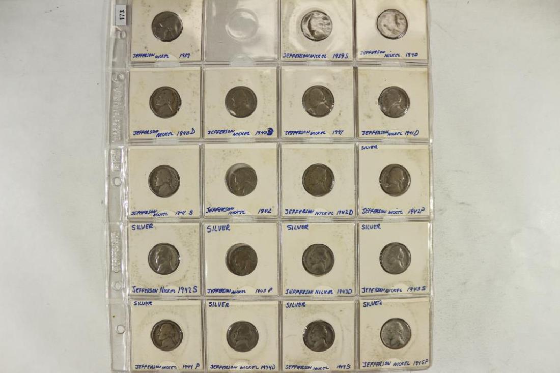 19 ASSORTED JEFFERSON NICKELS 1939-1945 (1 of 2)