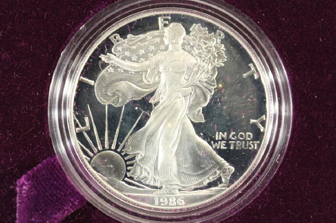 1986-S PROOF AMERICAN SILVER EAGLE (1 of 3)
