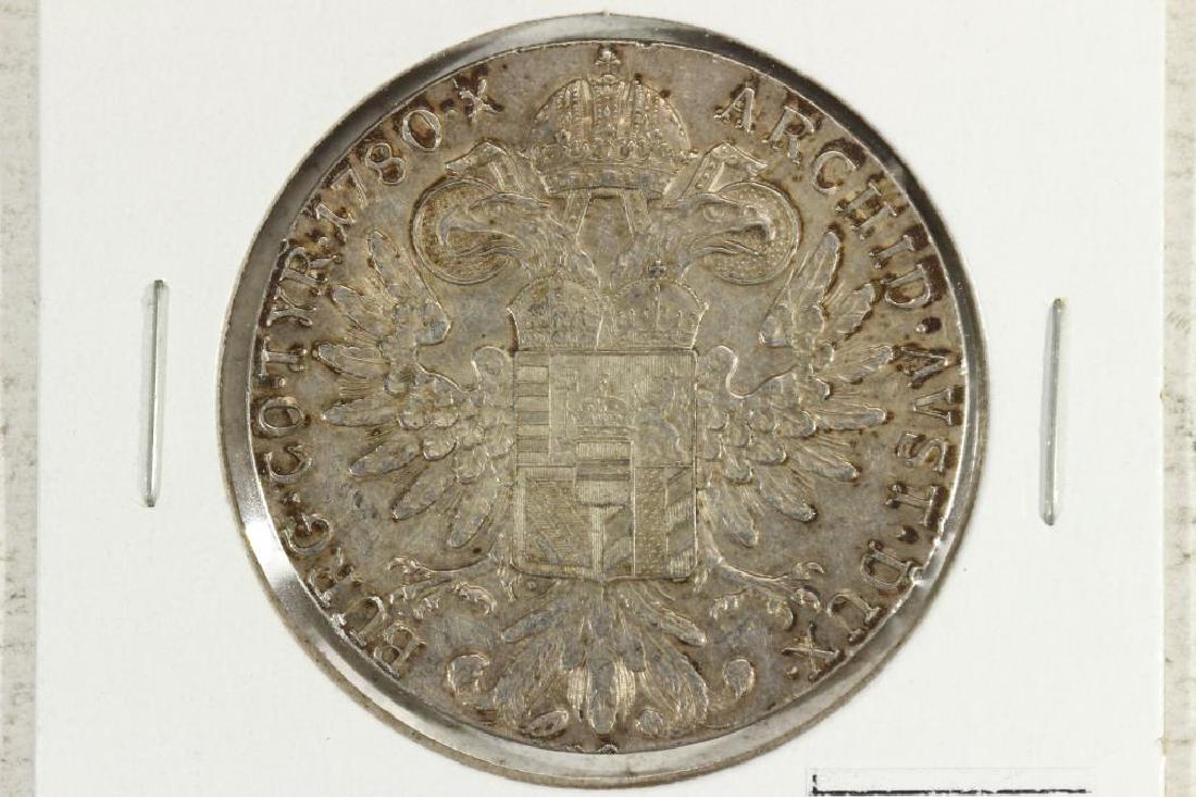 1780 AUSTRIA MARIA THERESIA THALER (SILVER): You must call us at 1-763-862-8302 or email us at bidalotauction@aol.com with your credit card number directly. Thanks.