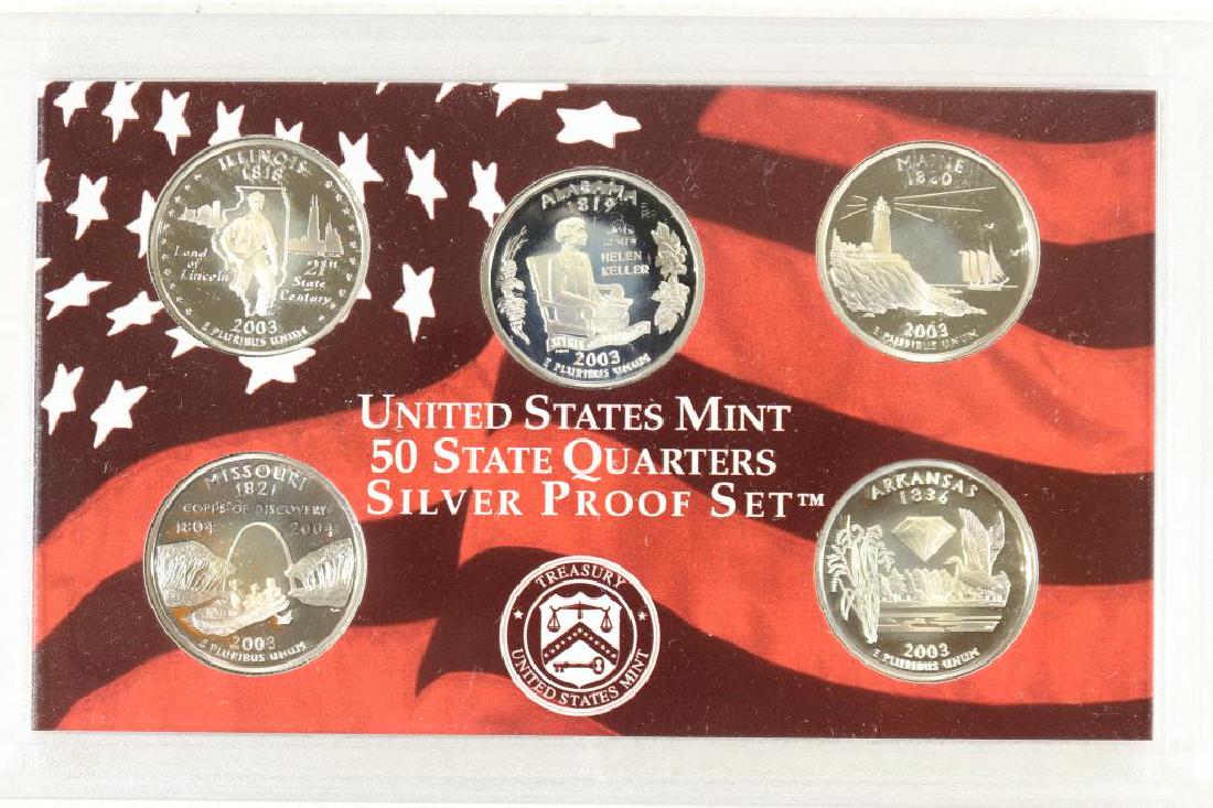 2003 US 50 STATE QUARTERS PROOF SET IN SILVER (1 of 2)