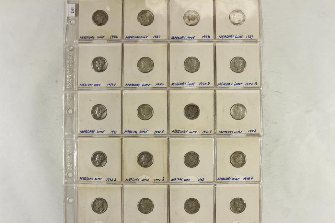 20 ASSORTED MERCURY DIMES 1936-1944 (1 of 2)