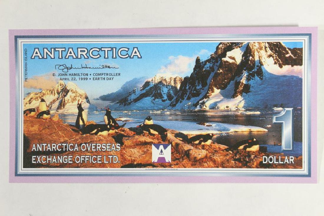 1999 ANTARCTICA $1 (PENGUINS) CRISP UNC: You must call us at 1-763-862-8302 or email us at bidalotauction@aol.com with your credit card number directly. Thanks.
