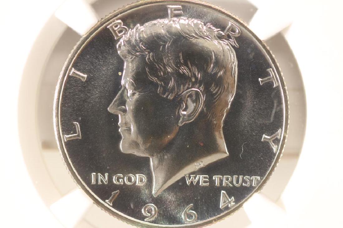 1964 90% SILVER KENNEDY HALF DOLLAR NGC PF67 (1 of 3)