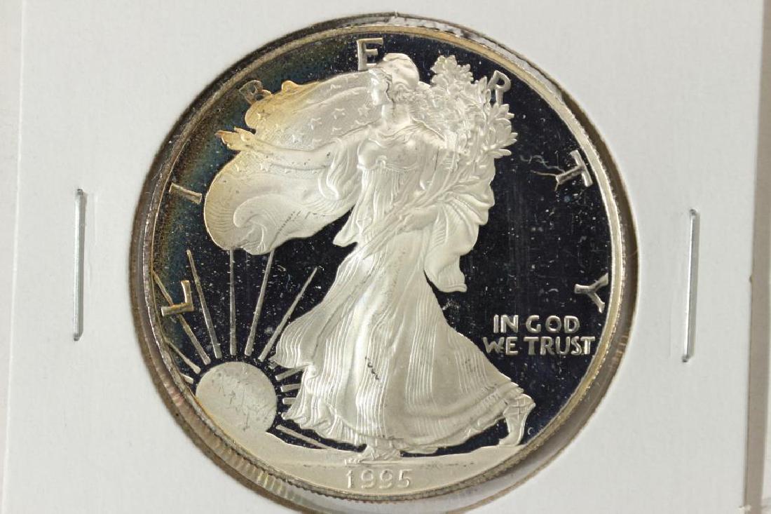 1995 PROOF AMERICAN SILVER EAGLE (1 of 2)