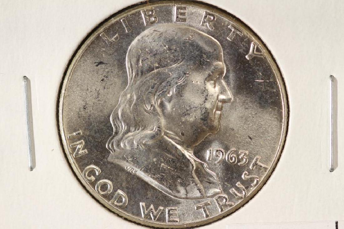 1963 FRANKLIN HALF DOLLAR BRILLIANT UNC (1 of 2)