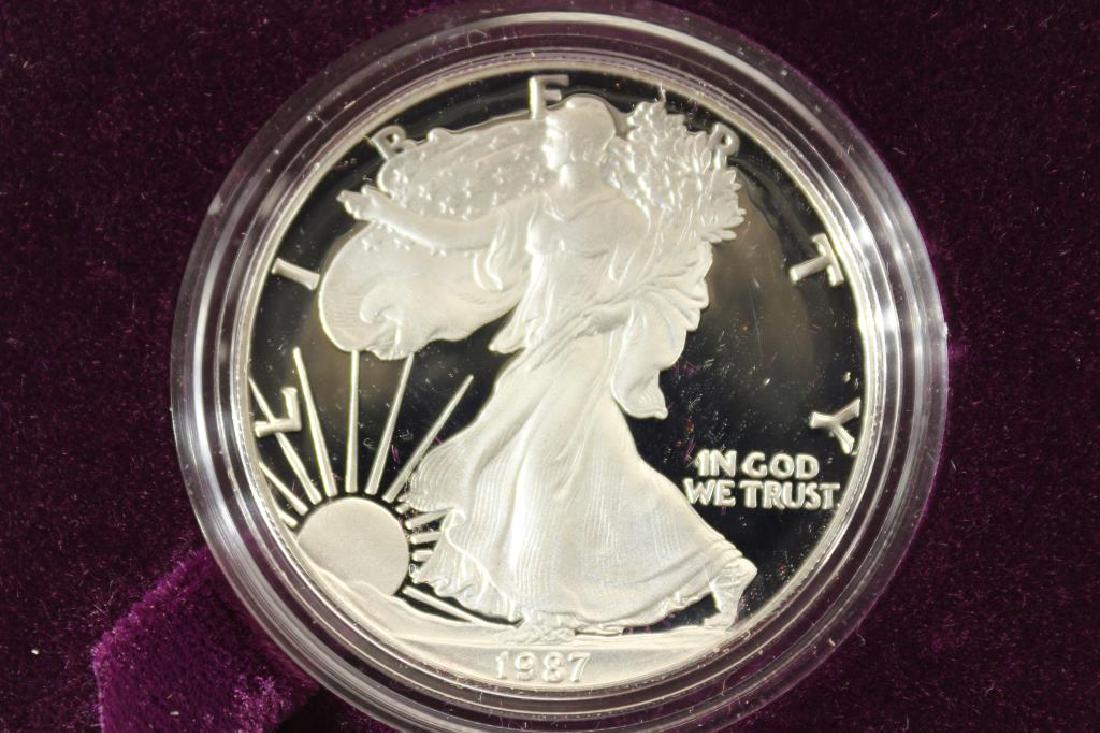 1987-S PROOF AMERICAN SILVER EAGLE (1 of 3)