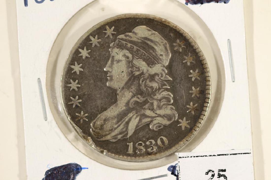 1830 CAPPED BUST HALF DOLLAR (FINE) RIM BUMP (1 of 2)
