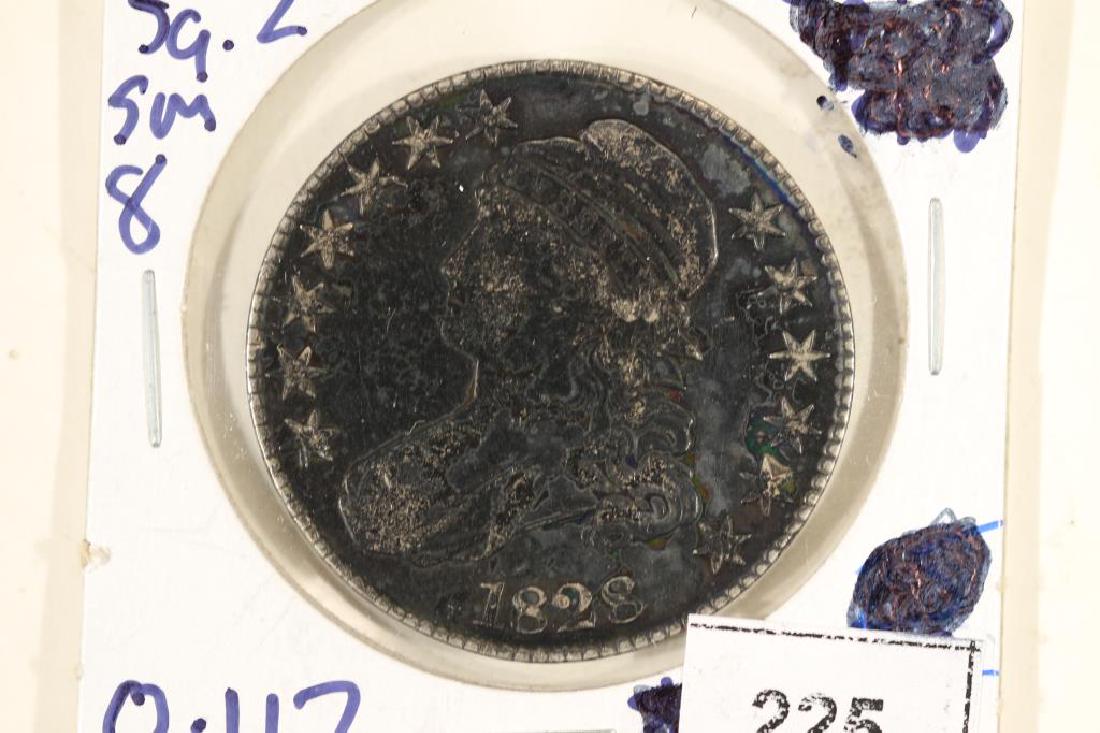 1828 SQUARE 2 SMALL 8 CAPPED BUST HALF DOLLAR (1 of 2)