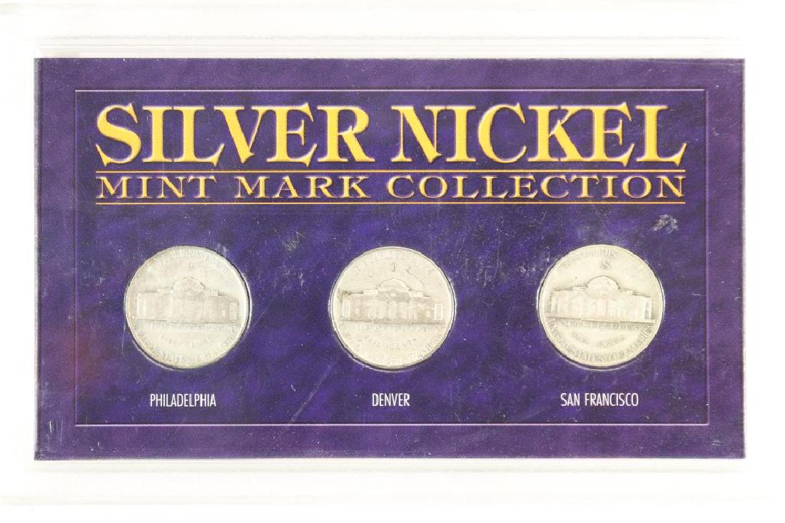 SILVER NICKEL MINT MARK COLLECTION OF 3- (1 of 2)