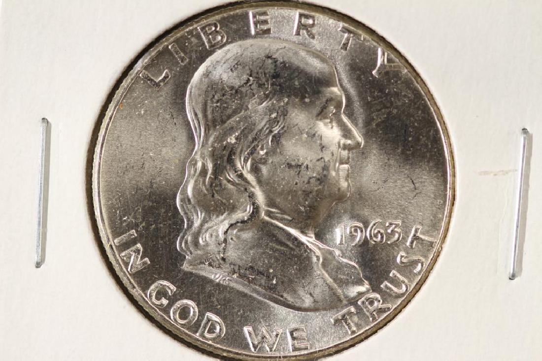 1963 FRANKLIN HALF DOLLAR BRILLIANT UNC (1 of 2)