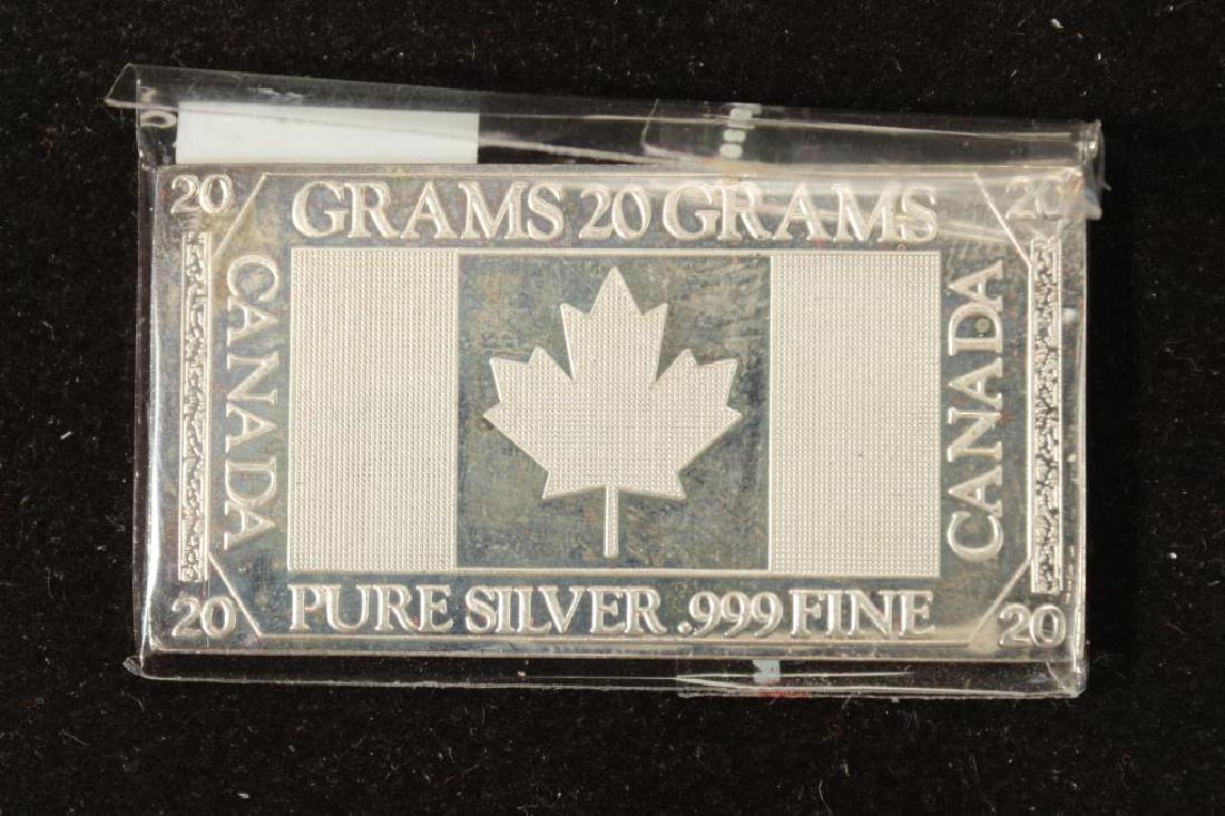 20 GRAM .999 FINE SILVER PROOF BAR CANADA (1 of 2)
