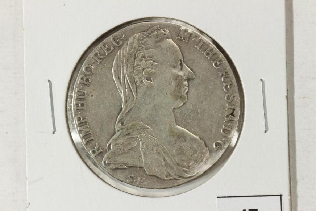 1780 AUSTRIA MARIA THERESIA THALER (SILVER): You must call us at 1-763-862-8302 or email us at bidalotauction@aol.com with your credit card number directly. Thanks.