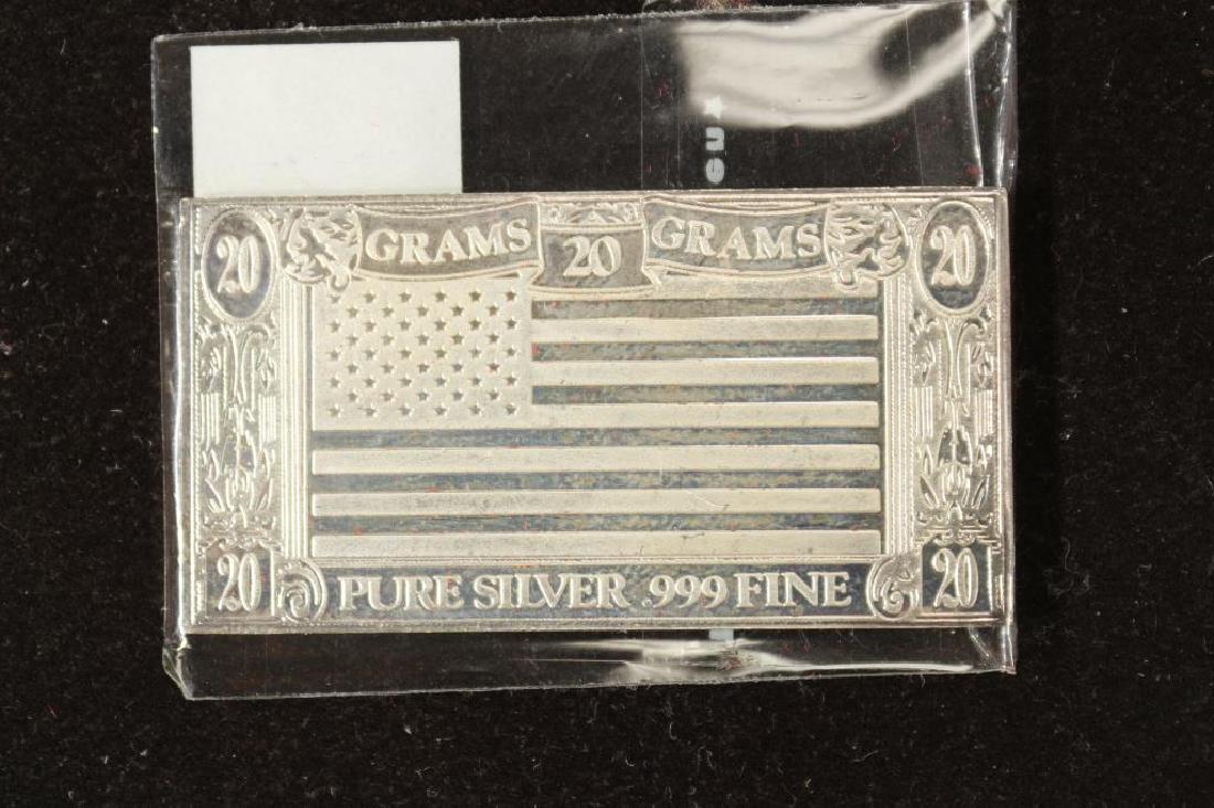 20 GRAM .999 FINE SILVER BAR BY THE SILVER MINT (1 of 2)