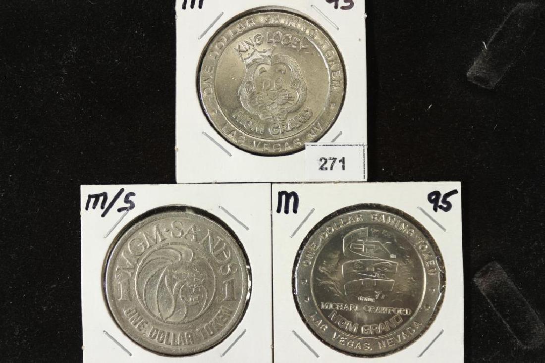 3 ASSORTED LAS VEGAS, NEVADA $1 GAMING TOKENS (1 of 2)