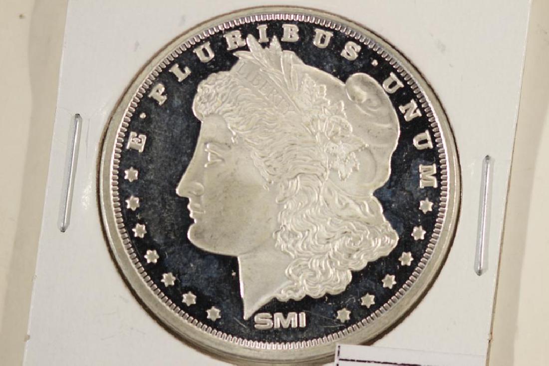 1 TROY OZ .999 FINE SILVER PROOF ROUND SMI MORGAN: EAGLE