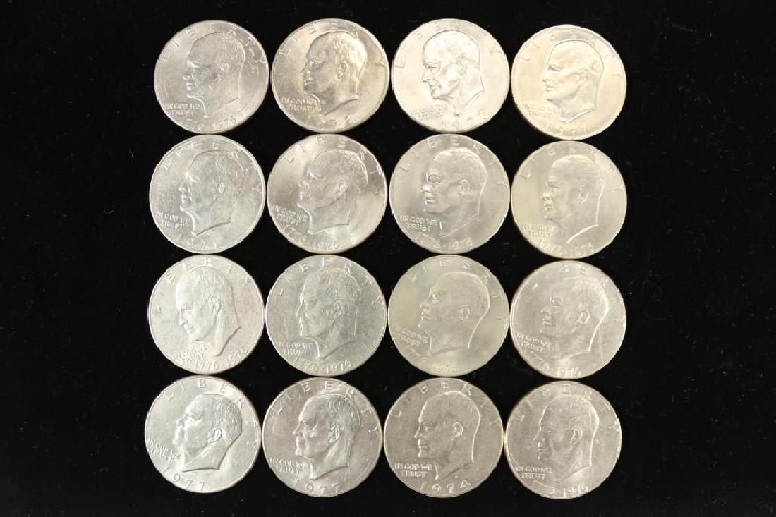 16 ASSORTED IKE DOLLARS (1 of 2)