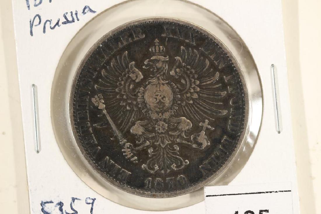 1870-A PRUSSIA SILVER THALER .5359 OZ. ASW (1 of 2)