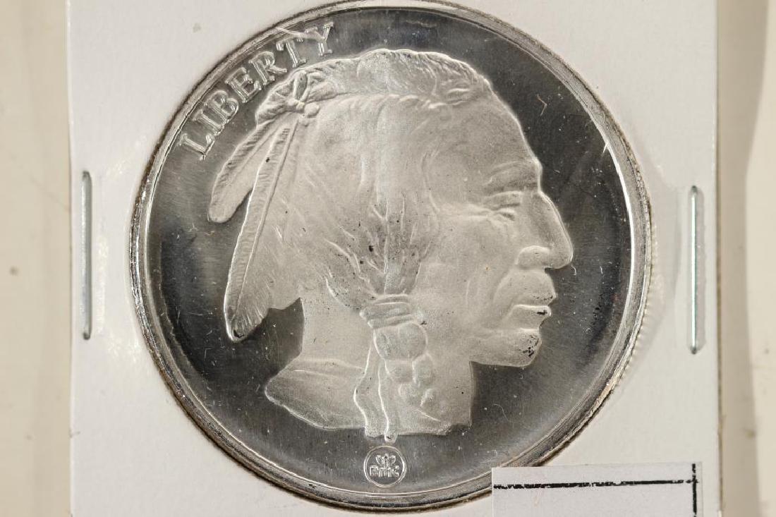 1 TROY OZ .999 FINE SILVER ROUND INDIAN / BUFFALO (1 of 2)