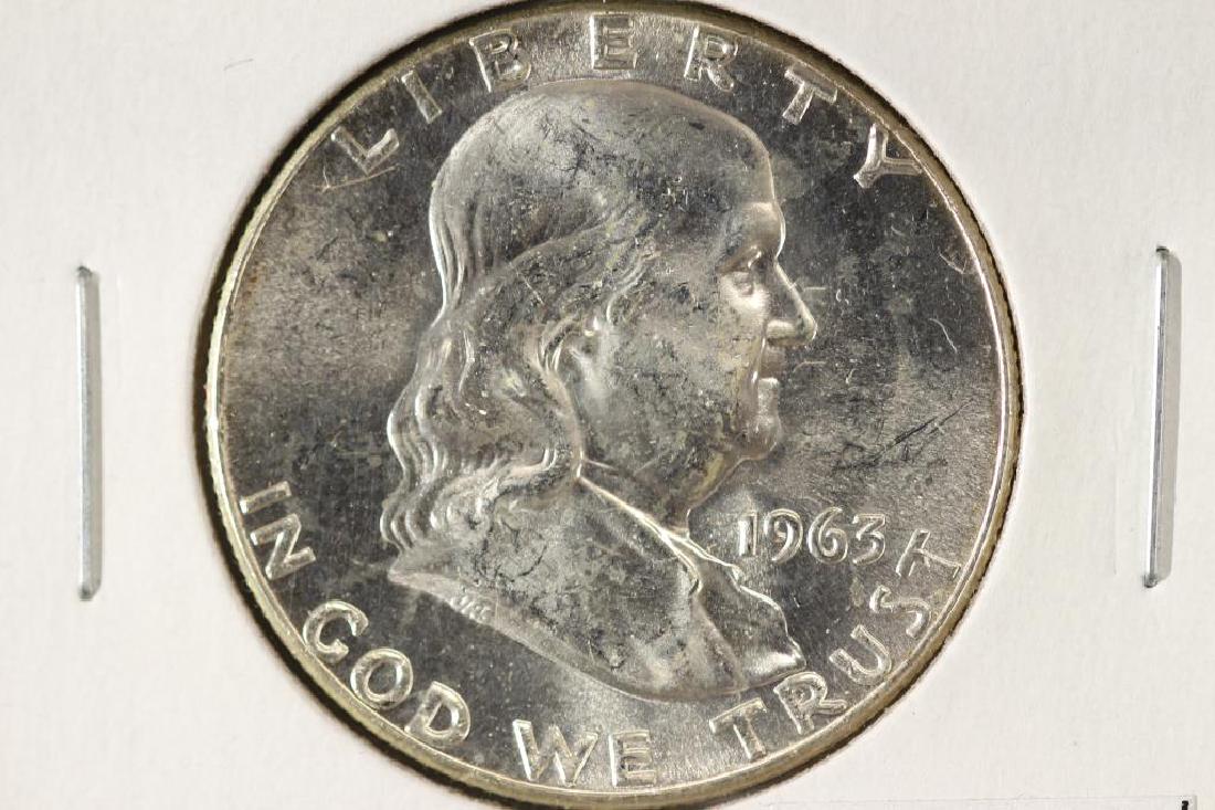 1963 FRANKLIN HALF DOLLAR BRILLIANT UNC (1 of 2)