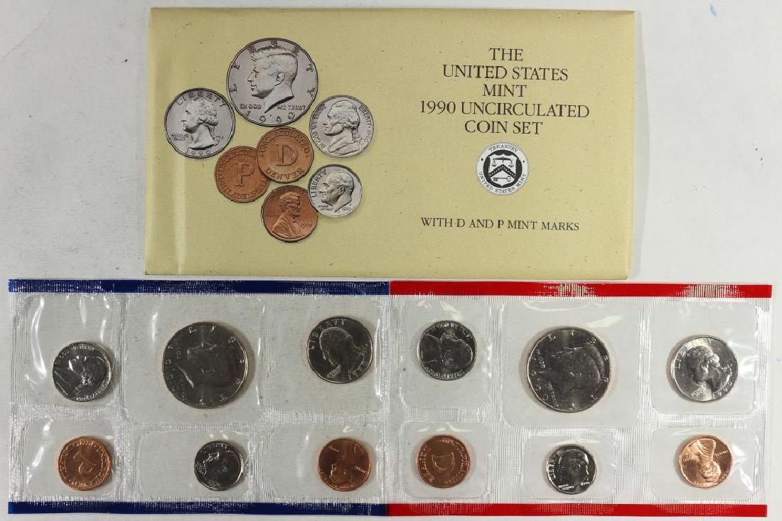 1990 US MINT SET (UNC) P/D (WITH ENVELOPE) (1 of 2)