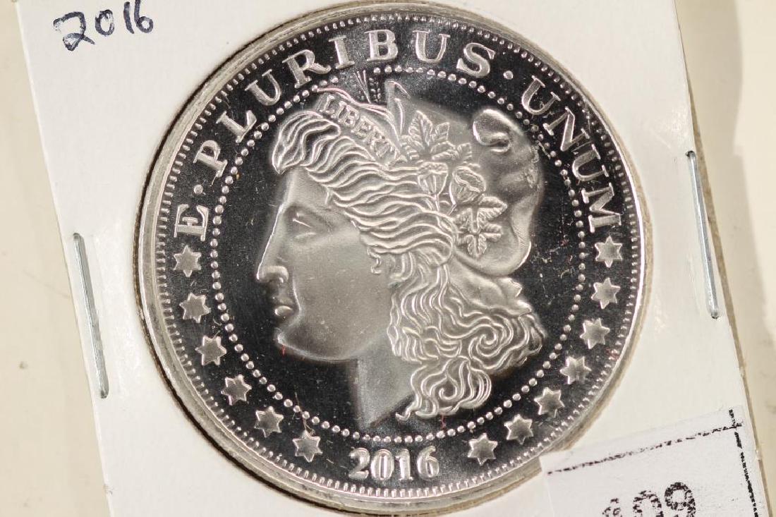 1 TROY OZ .999 FINE SILVER PROOF ROUND 2016: MORGAN / EAGLE