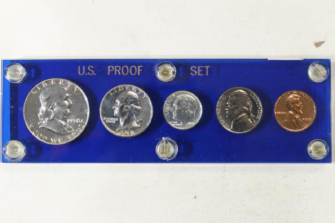 1958 US SILVER PROOF SET IN PLASTIC CASE (1 of 2)