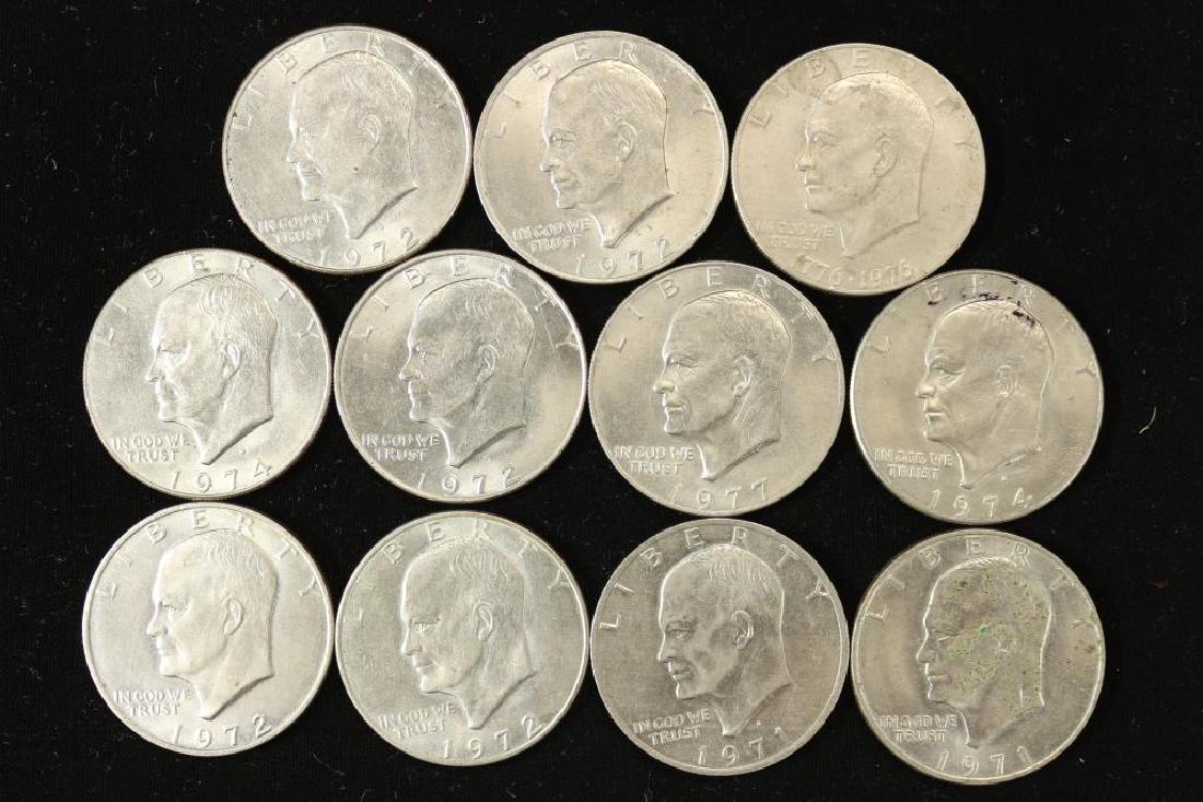 11 ASSORTED IKE DOLLARS (1 of 2)