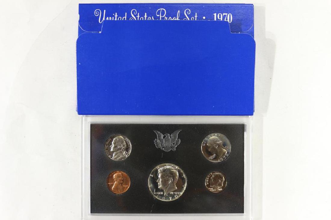 1970 US PROOF SET WITH BOX, 40% SILVER JFK HALF (1 of 2)
