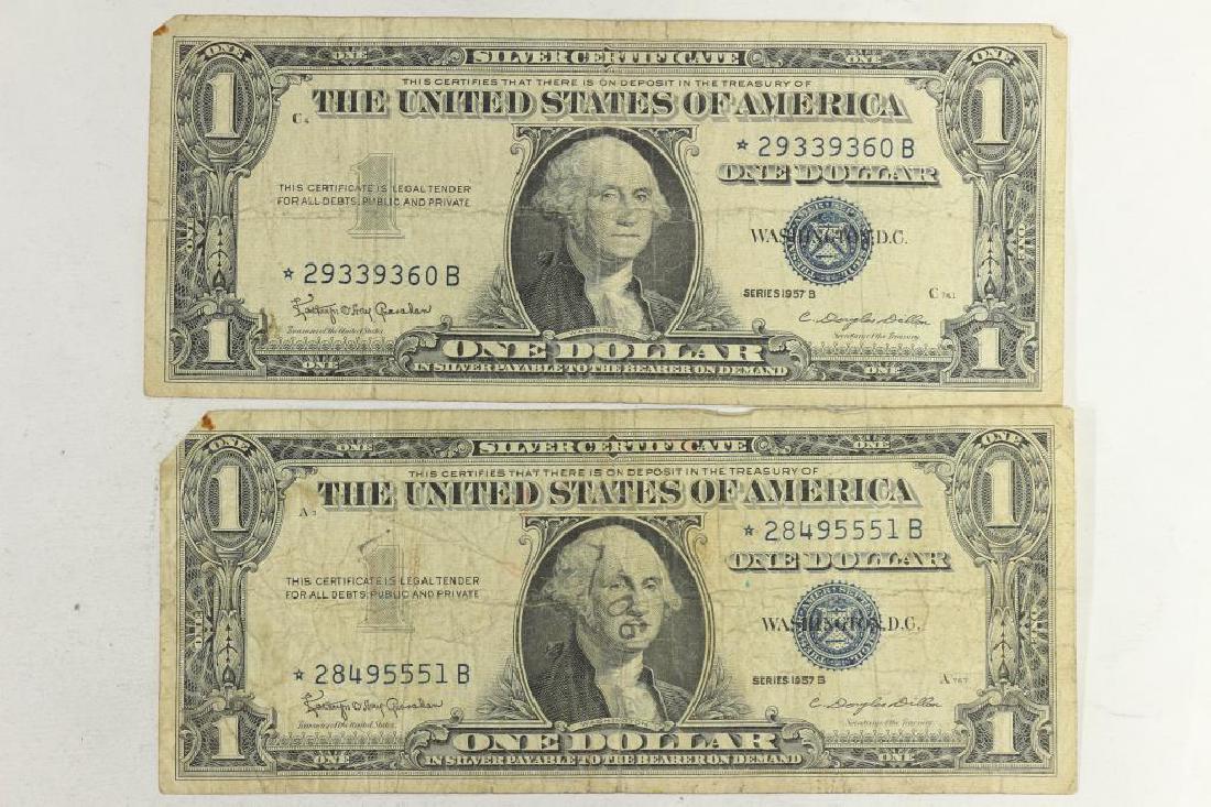 2-1957-B $1 SILVER CERTIFICATE STAR NOTES BLUE (1 of 2)