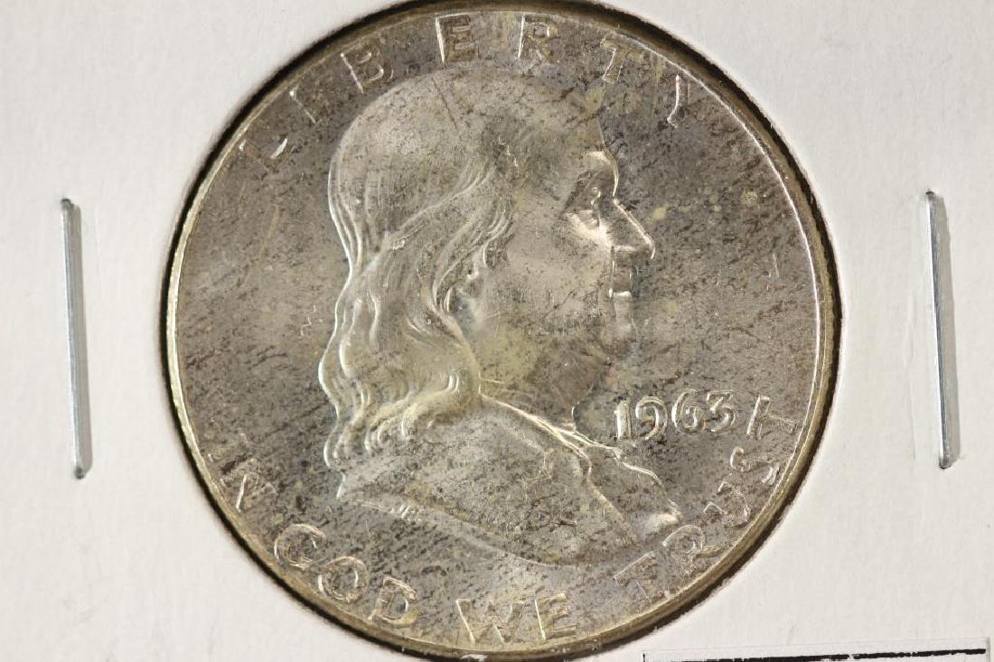 1963 FRANKLIN HALF DOLLAR BRILLIANT UNC (1 of 2)