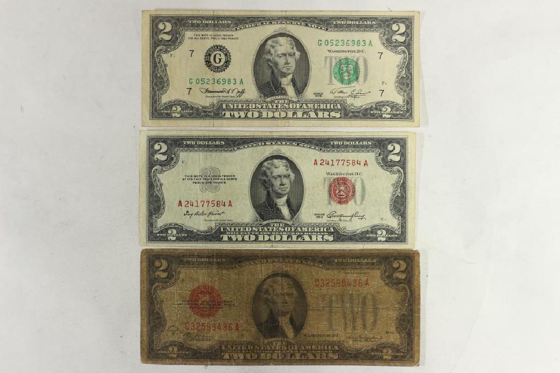 1928-D,53 & 1976 $2 BILLS, 28-D RED SEAL US NOTE, (1 of 2)