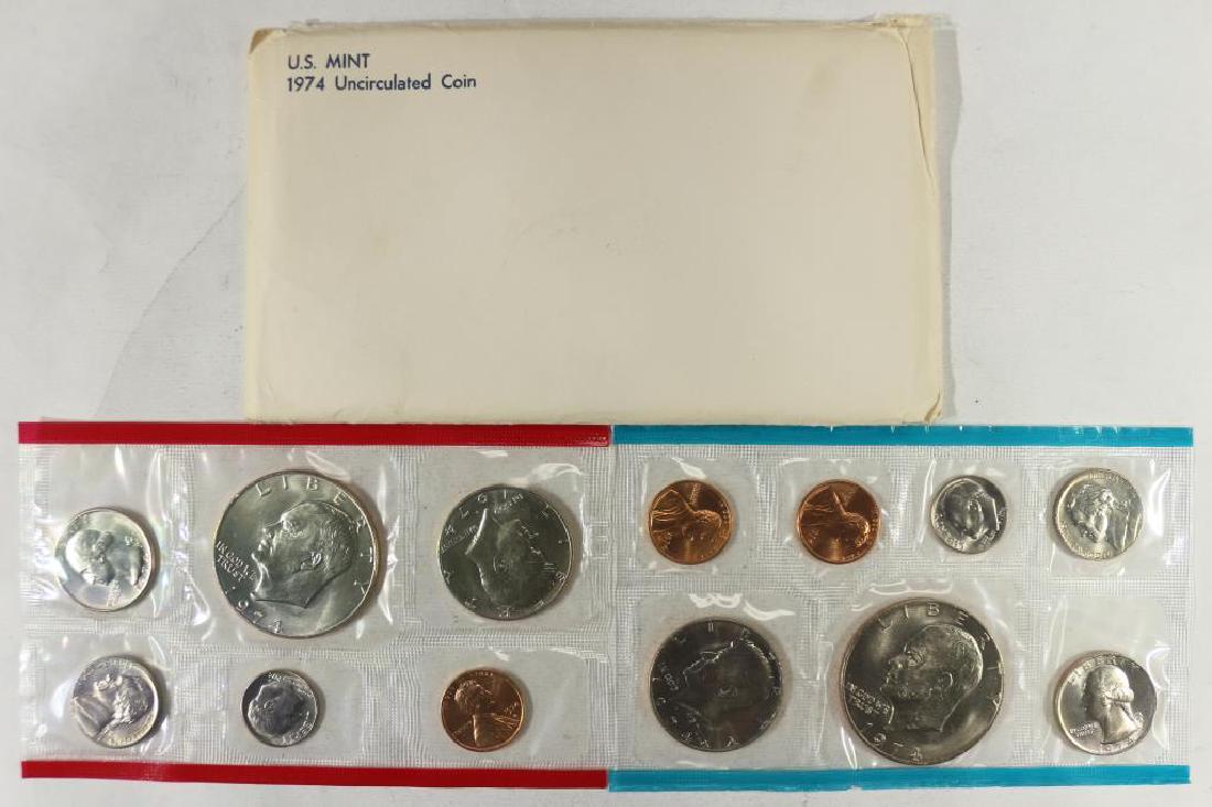 1974 US MINT SET (UNC) P/D/S (WITH ENVELOPE) (1 of 2)