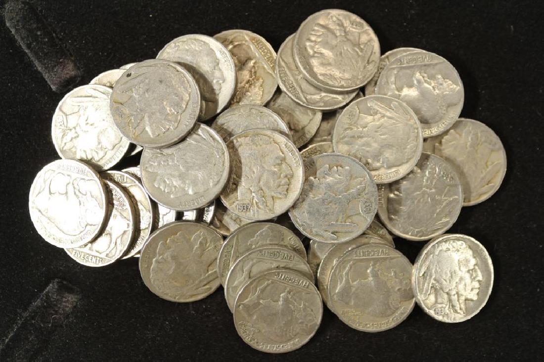 40 ASSORTED FULL DATE 1930'S BUFFALO NICKELS (1 of 1)