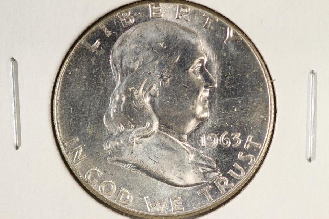 1963 FRANKLIN HALF DOLLAR BRILLIANT UNC (1 of 2)