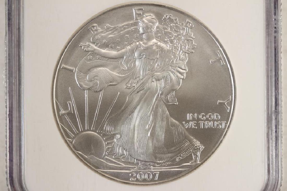 2007-W AMERICAN SILVER EAGLE NGC MS69 (1 of 3)