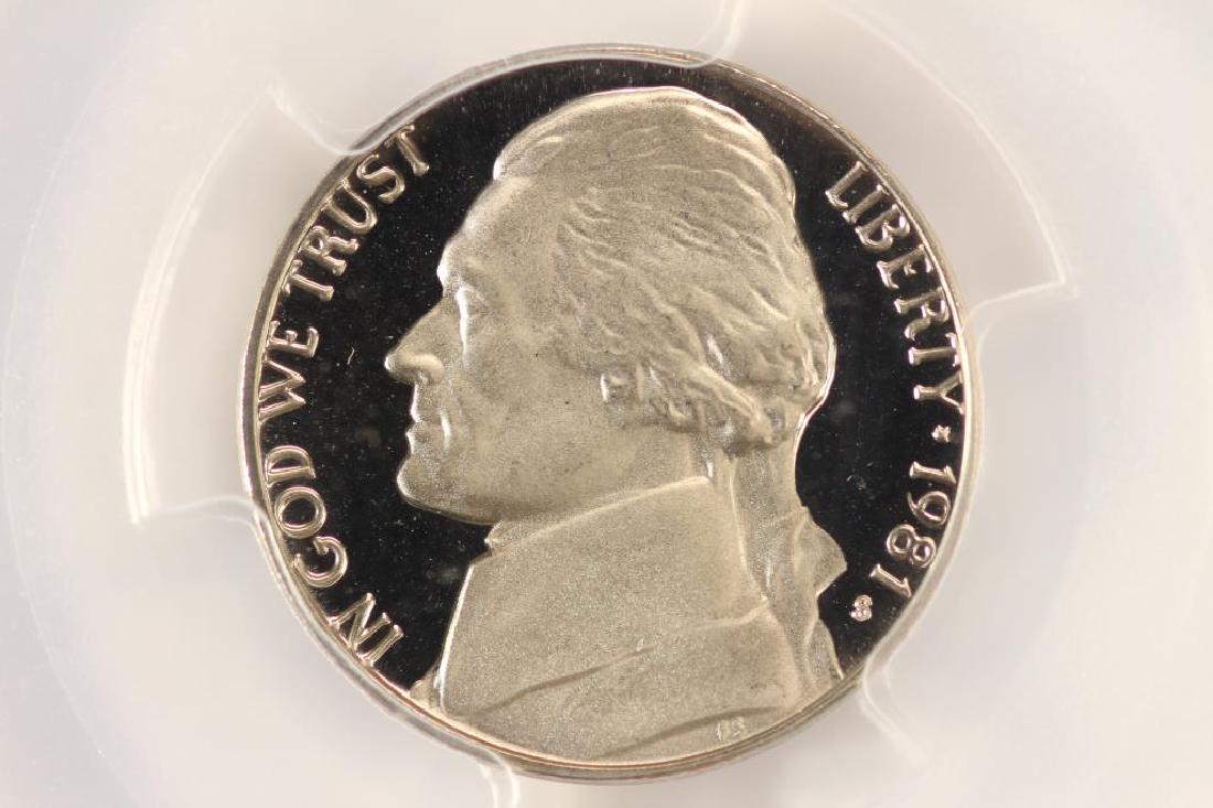 1981-S TYPE I JEFFERSON NICKEL PCGS PR69 DCAM (1 of 3)