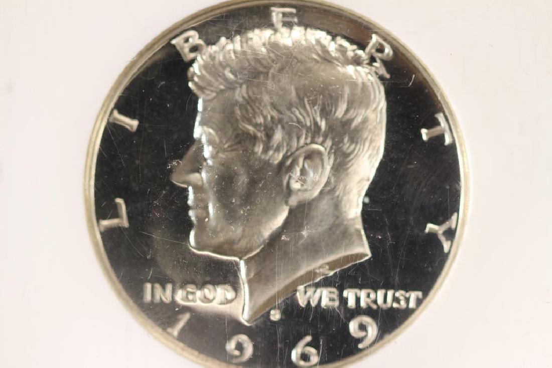 1969-S 40% SILVER JOHN F. KENNEDY HALF NGC PF69 (1 of 3)