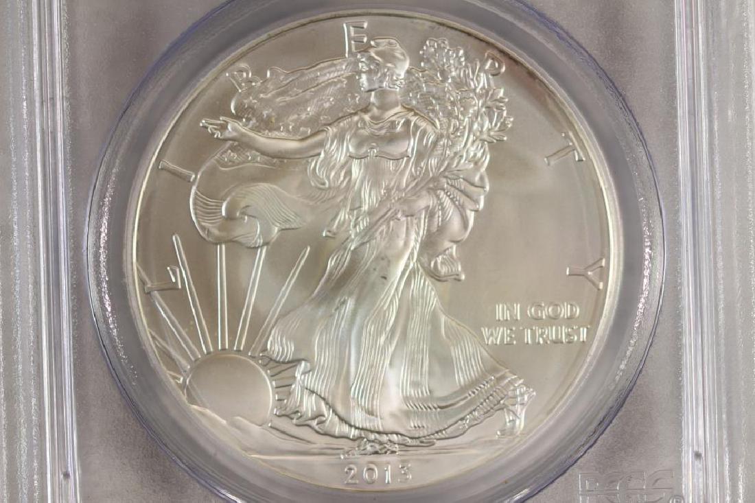 2013 AMERICAN SILVER EAGLE PCGS MS69 1ST STRIKE (1 of 4)