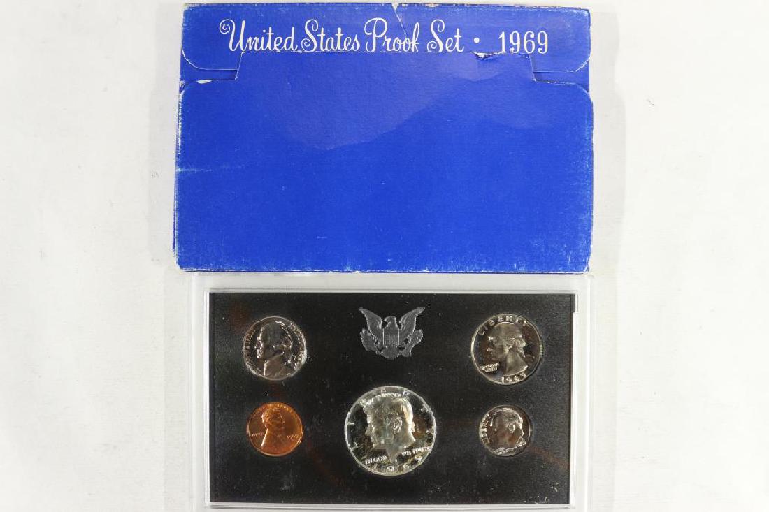 1969 US PROOF SET WITH BOX, 40% SILVER JFK HALF (1 of 2)