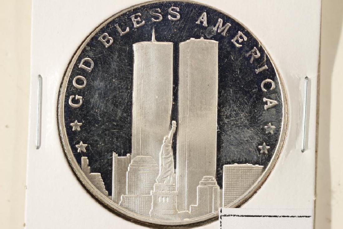 1 TROY OZ .999 FINE SILVER PROOF ROUND SEPT. 11TH (1 of 2)