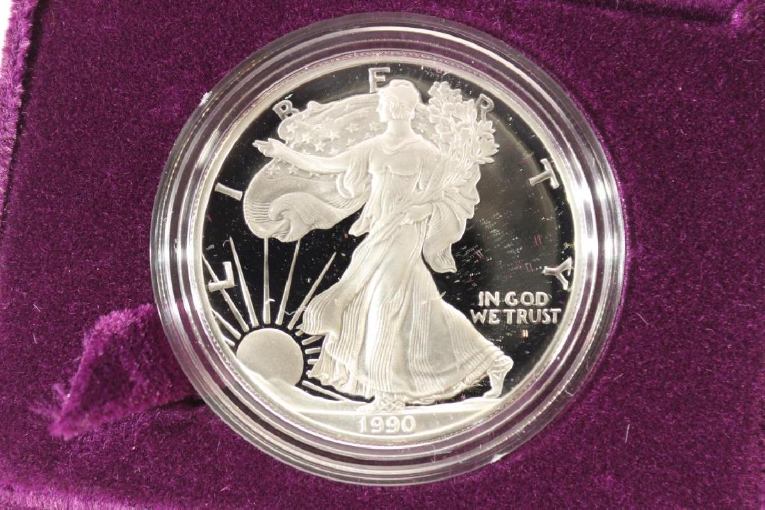 1990-S PROOF AMERICAN SILVER EAGLE (1 of 3)