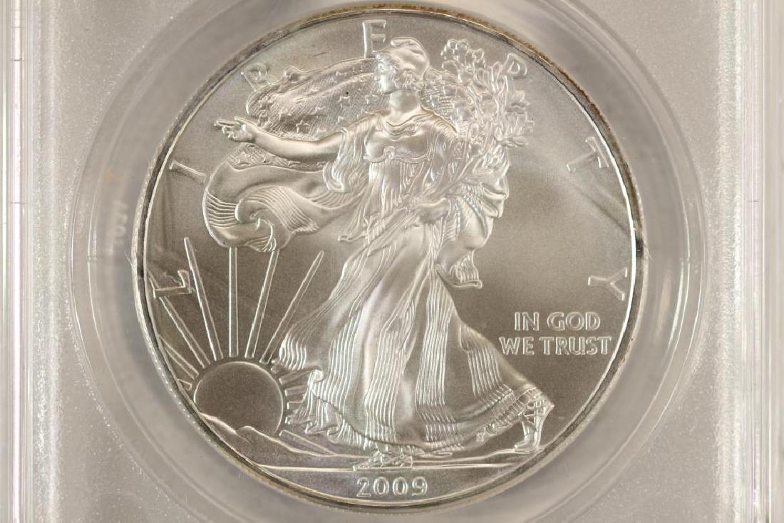 2009 AMERICAN SILVER EAGLE ANACS MS70 (1 of 3)