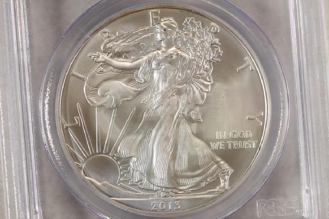 2013 AMERICAN SILVER EAGLE PCGS MS69 1ST STRIKE (1 of 4)