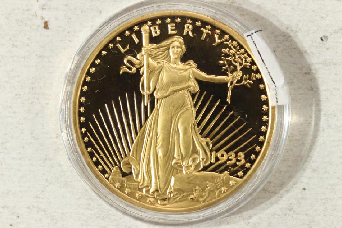 1 TROY OZ .999 FINE SILVER GOLD PLATED LIBERTY (1 of 2)