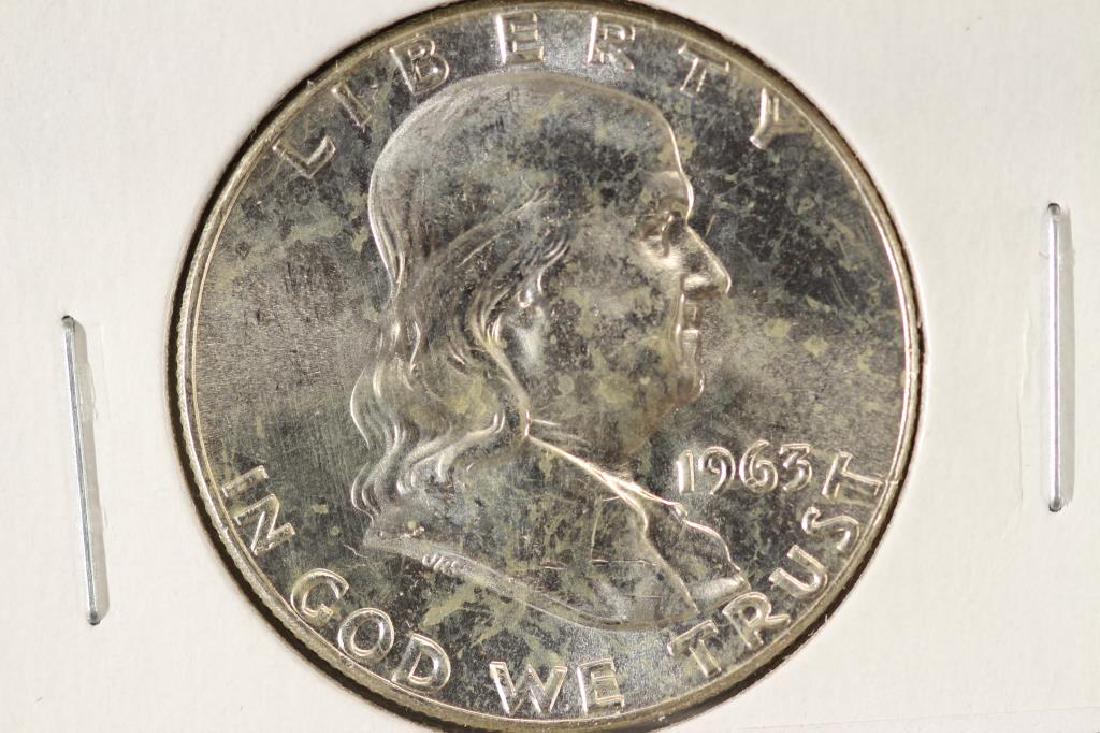 1963 FRANKLIN HALF DOLLAR BRILLIANT UNC (1 of 2)